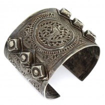 Veche brățară etnică iudeo-berberă | manufactură în argint | secol XIX  cca, 1860 -1870 |Tunisia