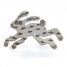 Inedită broșă modernistă amerindiană stilizată sub forma unei amulete Rabbit | atelier Carolyn Pollack Inedită broșă modernistă amerindiană stilizată sub forma unei amulete Rabbit | atelier Carolyn Pollack