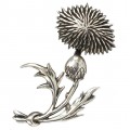 Broșă vintage modernistă din argint stilizată sub forma unei flori Armurariu | atelier Lang | Statele Unite cca. 1950 -1960