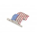 Broșă autentică Swarovski American Flag | Statele Unite anii '90