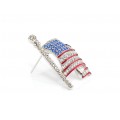 Broșă autentică Swarovski American Flag | Statele Unite anii '90