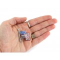 Broșă autentică Swarovski American Flag | Statele Unite anii '90