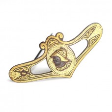 veche brosa damasquinado - Conquistador - cca 1880 Spania veche brosa damasquinado - Conquistador - cca 1880 Spania