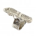 Inel statement modernist manufacturat în argint 950 | Nazca Butterfly Wing | Peru 