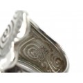 Inel statement modernist manufacturat în argint 950 | Nazca Butterfly Wing | Peru 