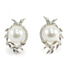 Rafinați cercei decorați cu perle naturale Akoya | Imperial Pearl | Marea Britanie | anii 2000 Rafinați cercei decorați cu perle naturale Akoya | Imperial Pearl | Marea Britanie | anii 2000