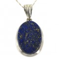 Colier din argint  cu un pandant modernist decorat cu lapis lazuli natural | Night Sky | Mexic cca.1980