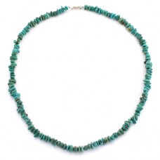 Colier de turcoaze naturale amerindiene | argint 925 | Statele Unite Colier de turcoaze naturale amerindiene | argint 925 | Statele Unite