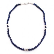 Colier modernist american decorat cu lapis lazuli | argint 925 | designer Carolyn Pollack | cca. 1980 Colier modernist american decorat cu lapis lazuli | argint 925 | designer Carolyn Pollack | cca. 1980