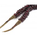 Vechi colier sino-tibetan decorat cu granate naturale | India | prima jumătate a secolului XX