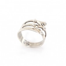 Inel modernist scandinav | designer Anna Greta Eker | manufactură în argint | Norvegia | cca. 1960 -1970