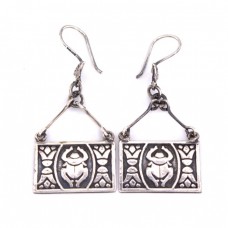 Vechi cercei statement Egyptian Revival | manufactură în argint | cca.1950 Vechi cercei statement Egyptian Revival | manufactură în argint | cca.1950