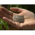 Broșă vintage Egyptian Revival | manufactură în argint | Egipt anii '50
