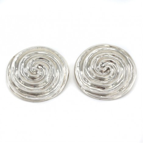 Cercei oversize moderniști mexicani | sistem clips | argint 955 & argint 925