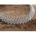 Impresionant colier choker etnic indian | manufactură în argint masiv | început de secol XX