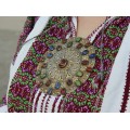 Opulentă amuletă pectorală turkmenă Gulyaka | triburile Yomut | manufactură în argint aurit | cca.1900 Turkmenistan
