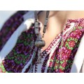 Elegant colier etnic multistrand Hill Tribe | manufactură în argint | Thailanda