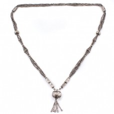 Elegant colier etnic multistrand Hill Tribe | manufactură în argint | Thailanda Elegant colier etnic multistrand Hill Tribe | manufactură în argint | Thailanda