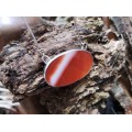 Colier statement mid-century decorat cu un spectaculos agat carnelian | manufactură în argint | Franța cca 1960