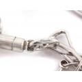 Colier modernist extralong accesorizat cu un flacon pentru parfum | manufactură în argint | Franța