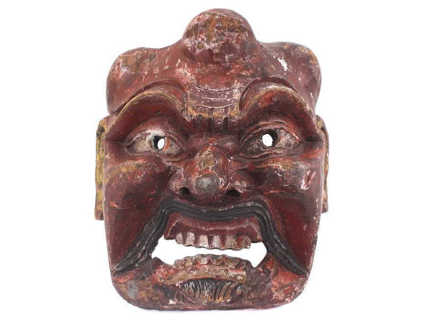 Stop by Feed on know Mască japoneză de teatru Gigaku | Kuron | lemn sculptat și pictat | perioadă Edo cca. 1800 - 1850 Stop by Feed on know Mască japoneză de teatru Gigaku | Kuron | lemn sculptat și pictat | perioadă Edo cca. 1800 - 1850