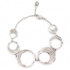 Brăţară Swarovski rafinat stilizată în manieră contemporană | oțel inoxidabil placat cu rodium | Austria  Brăţară Swarovski rafinat stilizată în manieră contemporană | oțel inoxidabil placat cu rodium | Austria