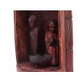 Inedită sculptură ortodoxă africană redând scena nașterii Mântuitorului | lemn de esență exotică | Etiopia