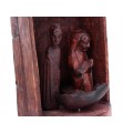 Inedită sculptură ortodoxă africană redând scena nașterii Mântuitorului | lemn de esență exotică | Etiopia