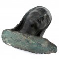 Veche sculptură Sfânta Maria în ipostaza Madonna della Pieta | ciment patinat verdigris | cca. 1910 