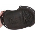 Impresionant vide-poche Art Nouveau realizat din bronz patinat | Diana la vânătoare | piesă semnată