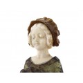 Superbă statuetă din bronz și fildeș sculptat "Victorian Young Lady" | sculptor Peter Tereszczuk | Austria cca.1920