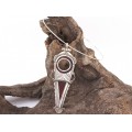 Colier choker din argint accesorizat cu o spectaculoasă amuletă tuaregă | manufactură unicat în argint & carneol natural 