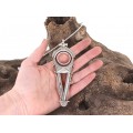 Colier choker cu impresionantă amuletă tuaregă | manufactură în argint  & agat carneol | Colecția Ancient Symbols 