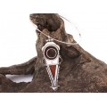 Colier choker cu amuletă statement din argint & carneol natural | Tanfouk | Niger