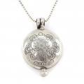 Colier din argint accesorizat cu o veche amuletă locket tibetană | Ghau | Nepal 