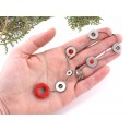 Colier lavalier din argint & email roșu | design contemporan | Italia anii 2010