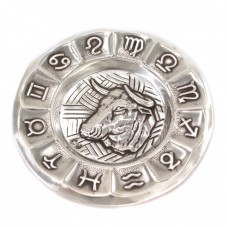 Vide-poche din argint decorat cu simboluri zodiacale | Taur | Spania cca. 1940 Vide-poche din argint decorat cu simboluri zodiacale | Taur | Spania cca. 1940
