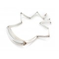 Colier statement modernist tip choker din argint | anii 2000 