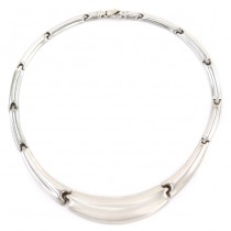 Colier statement modernist tip choker din argint | anii 2000 