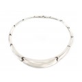 Colier statement modernist tip choker din argint | anii 2000 