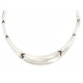 Colier statement modernist tip choker din argint | anii 2000 