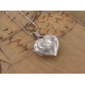 Colier din argint cu pandant locket stilizat sub forma unei inimi | Italia 