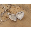 Colier din argint cu pandant locket stilizat sub forma unei inimi | Italia 