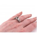 Inedit inel de logodnă | Gimmel - Fede | manufactură în argint | Mexic cca.1950
