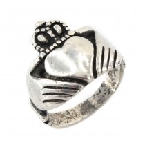 Inel romantic Claddagh din argint | atelier Simeone El Rana | Italia