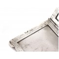 Ramă foto de voiaj manufacturată în argint decorat prin gravare manuală 