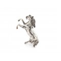 Statuetă miniaturală din argint redând un cal cabrat | atelier Belfiore Giuseppe