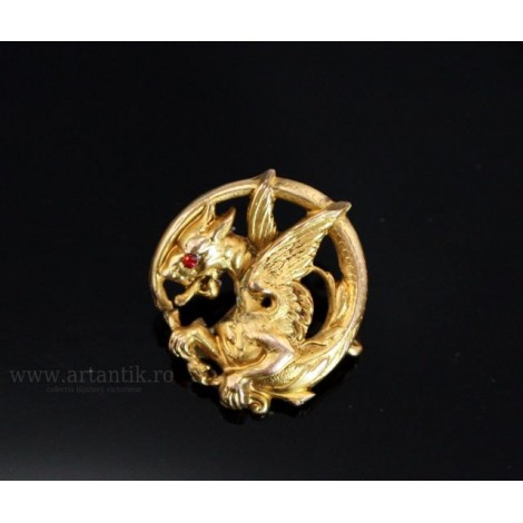 RAR: brosa victoriana GRIFFIN cca 1880 Marea Brotanie. gold fix