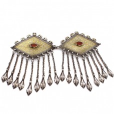 Impresionantă pafta etnică turkmenă | triburile Tekke | manufactură în argint & carneol | Turkmenistan cca.1900 Impresionantă pafta etnică turkmenă | triburile Tekke | manufactură în argint & carneol | Turkmenistan cca.1900