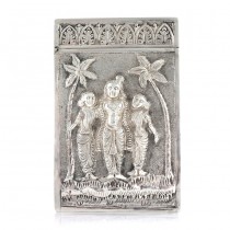 Veche casetă khmeră pentru cărți de vizită | Prajnaparamita | manufactură în argint | Indochina Franceză  cca. 1900